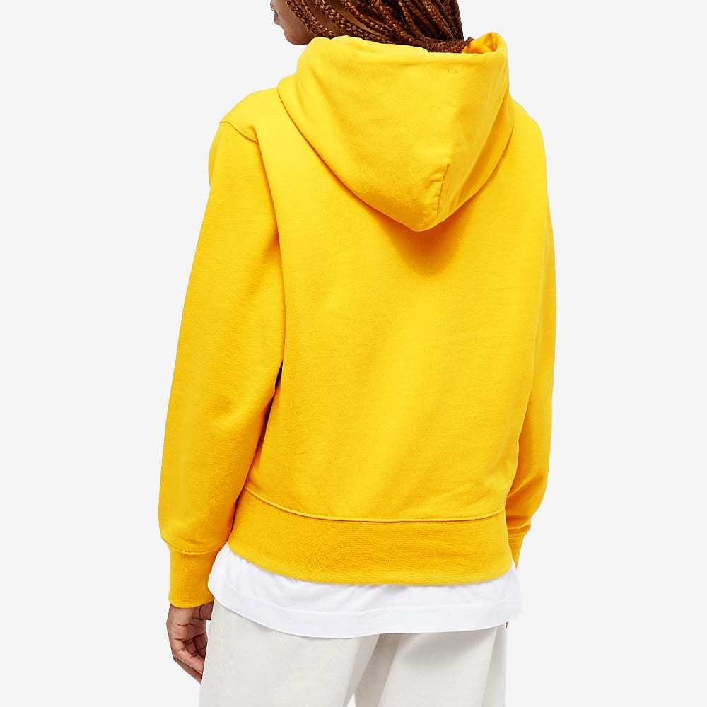 Kenzo Bone Flower Drawstring Hoodie In Yellow