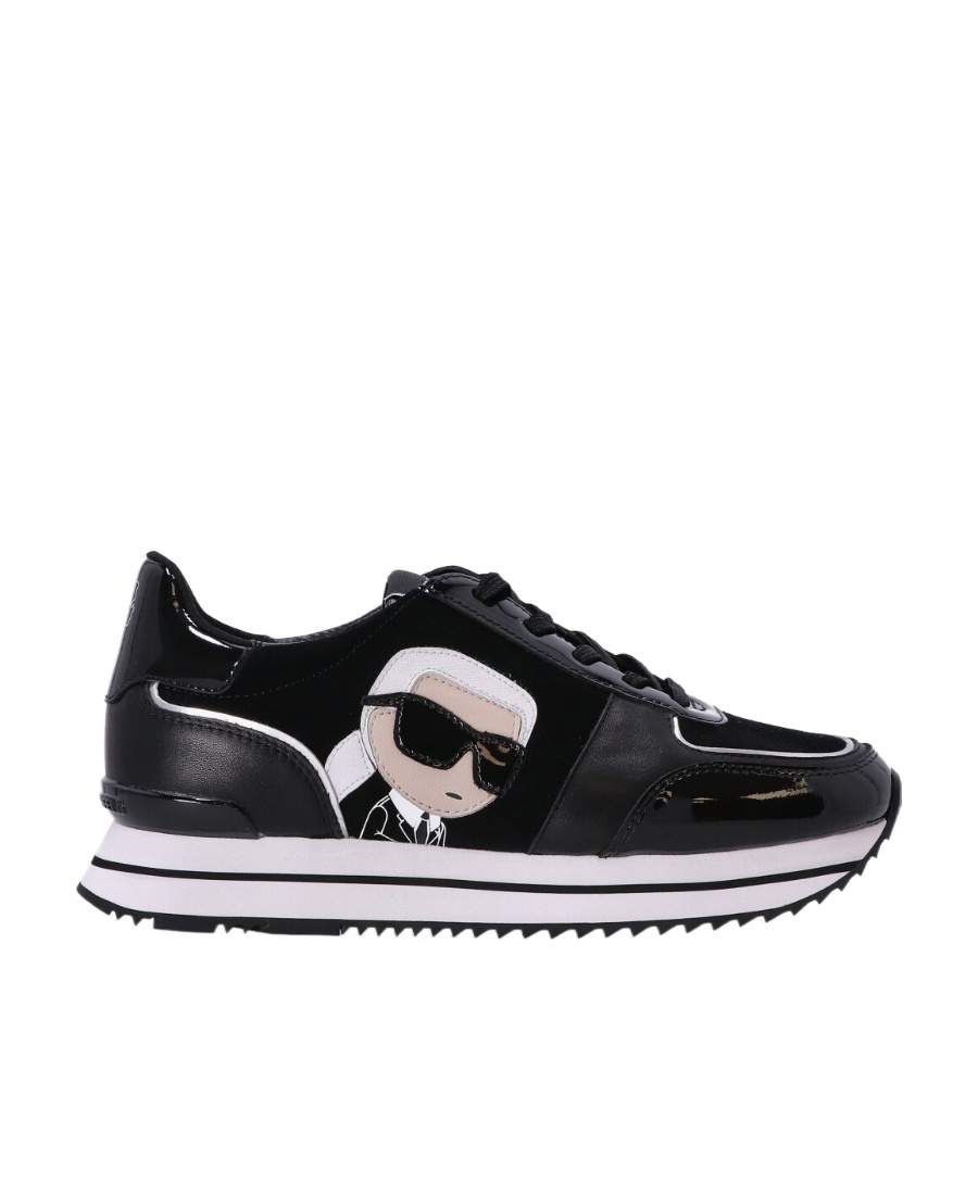 Shop Karl Lagerfeld Karl Patch-detail Low-top Sneakers In Black
