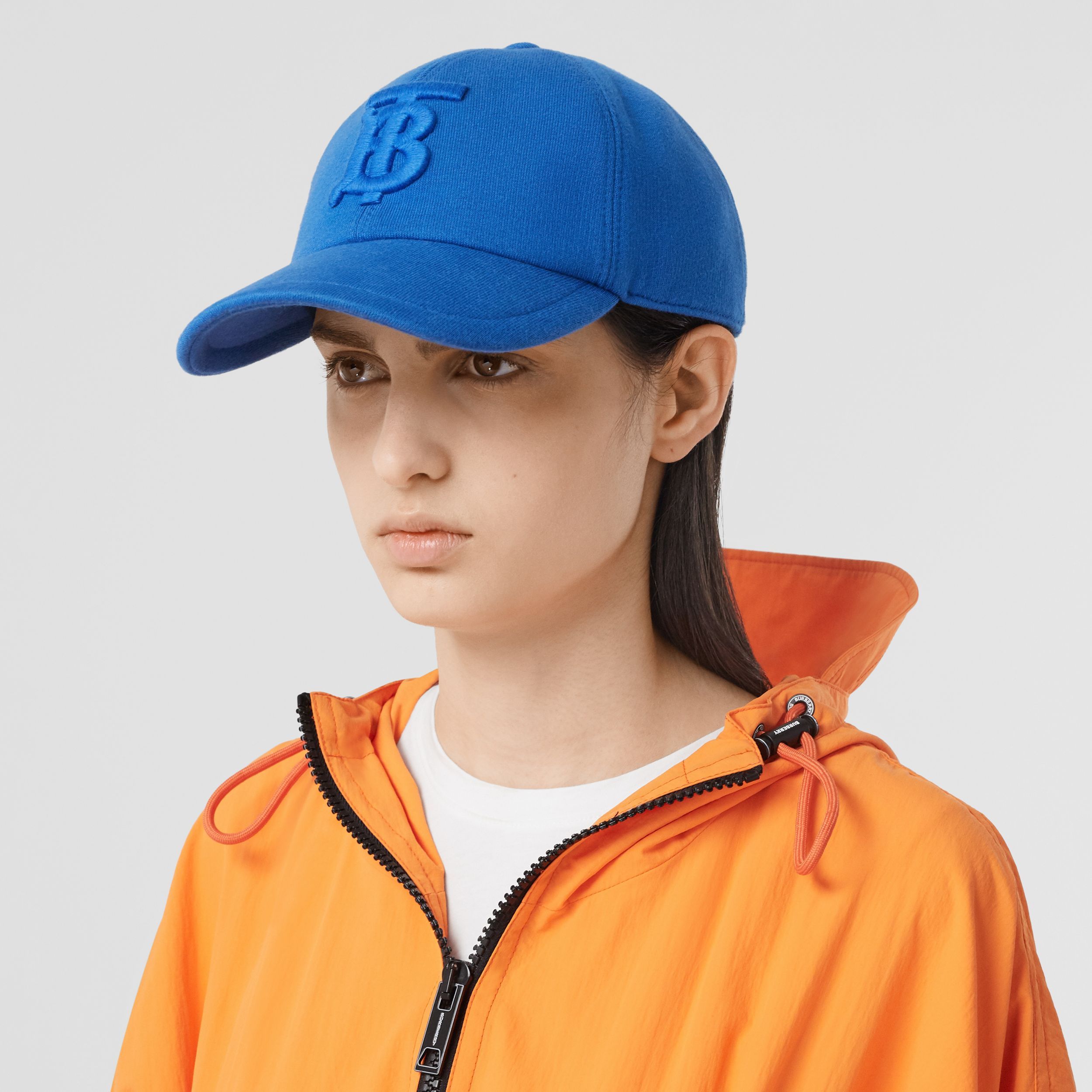 Burberry Tb Monogram Baseball Cap In Blue