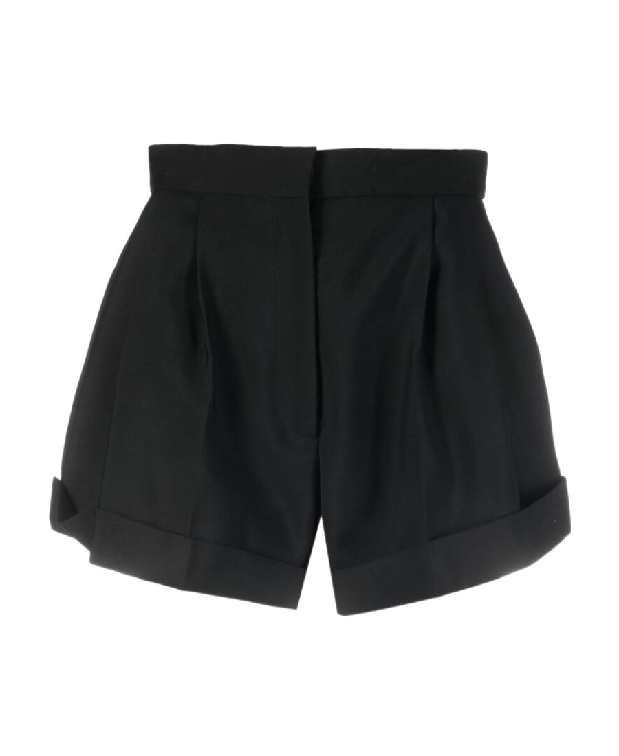 Alexander Mcqueen Tailored Mini Shorts For Women In Classic Black In Black