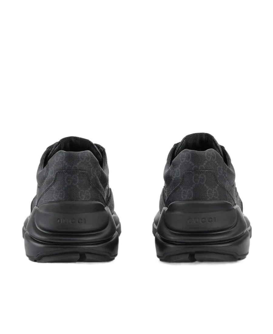 Gucci Rhyton Gg Supreme Mongrammed Sneakers In Black