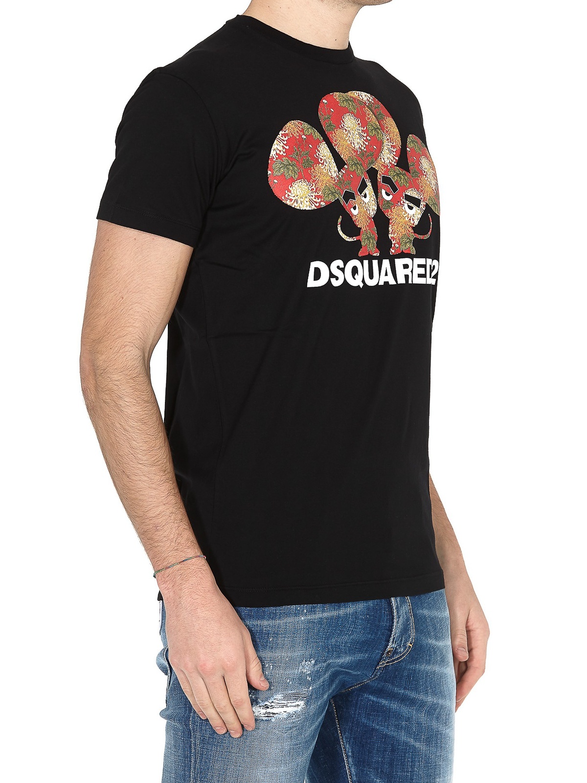 Dsquared2 Logo Printed T-shirt In Black