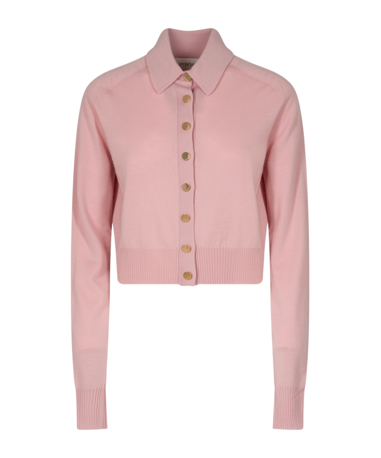Sportmax Soft Fit Wool Cropped Cardigan Clothing In Pink