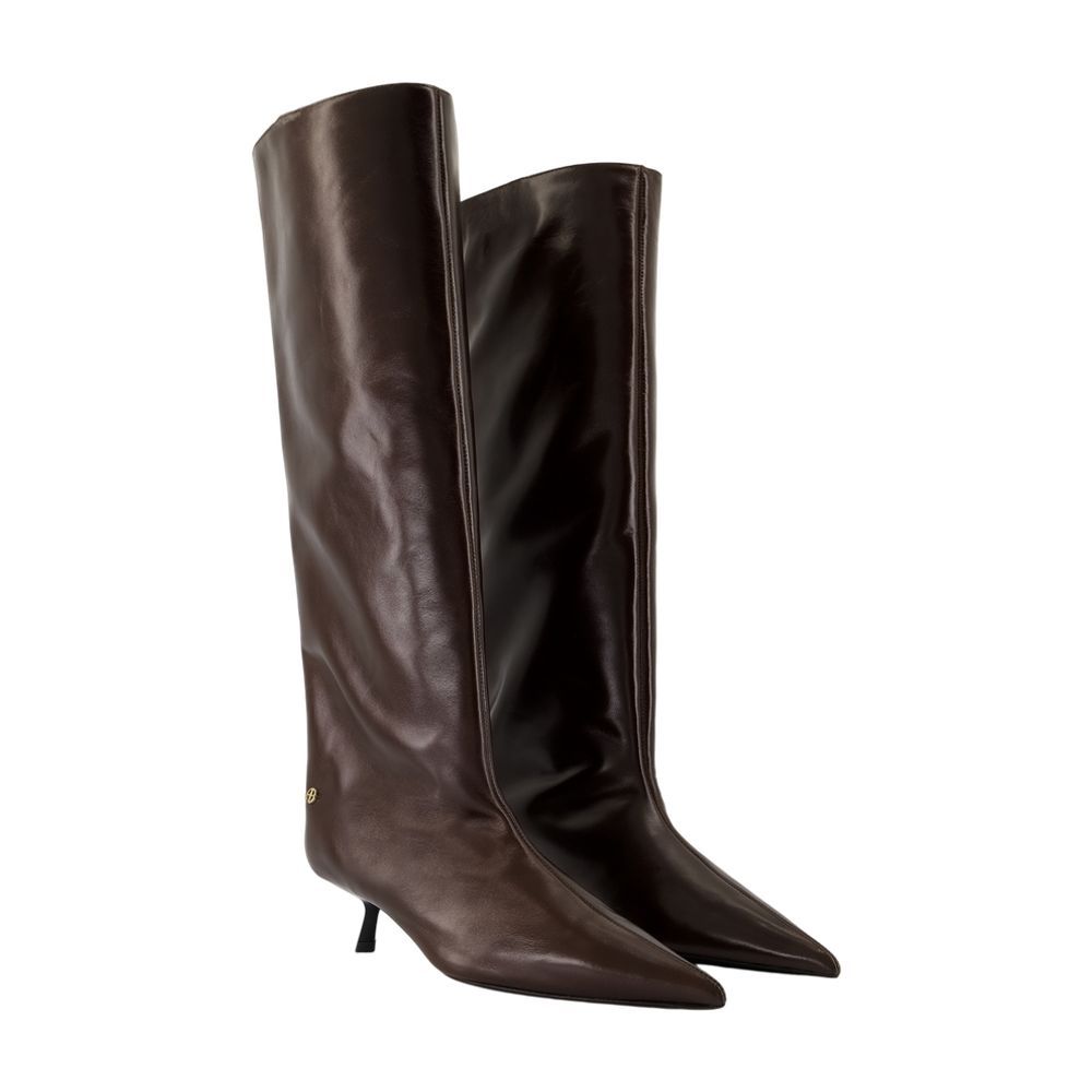 Anine Bing Hilda Pointed-toe Tall Boots In Brown