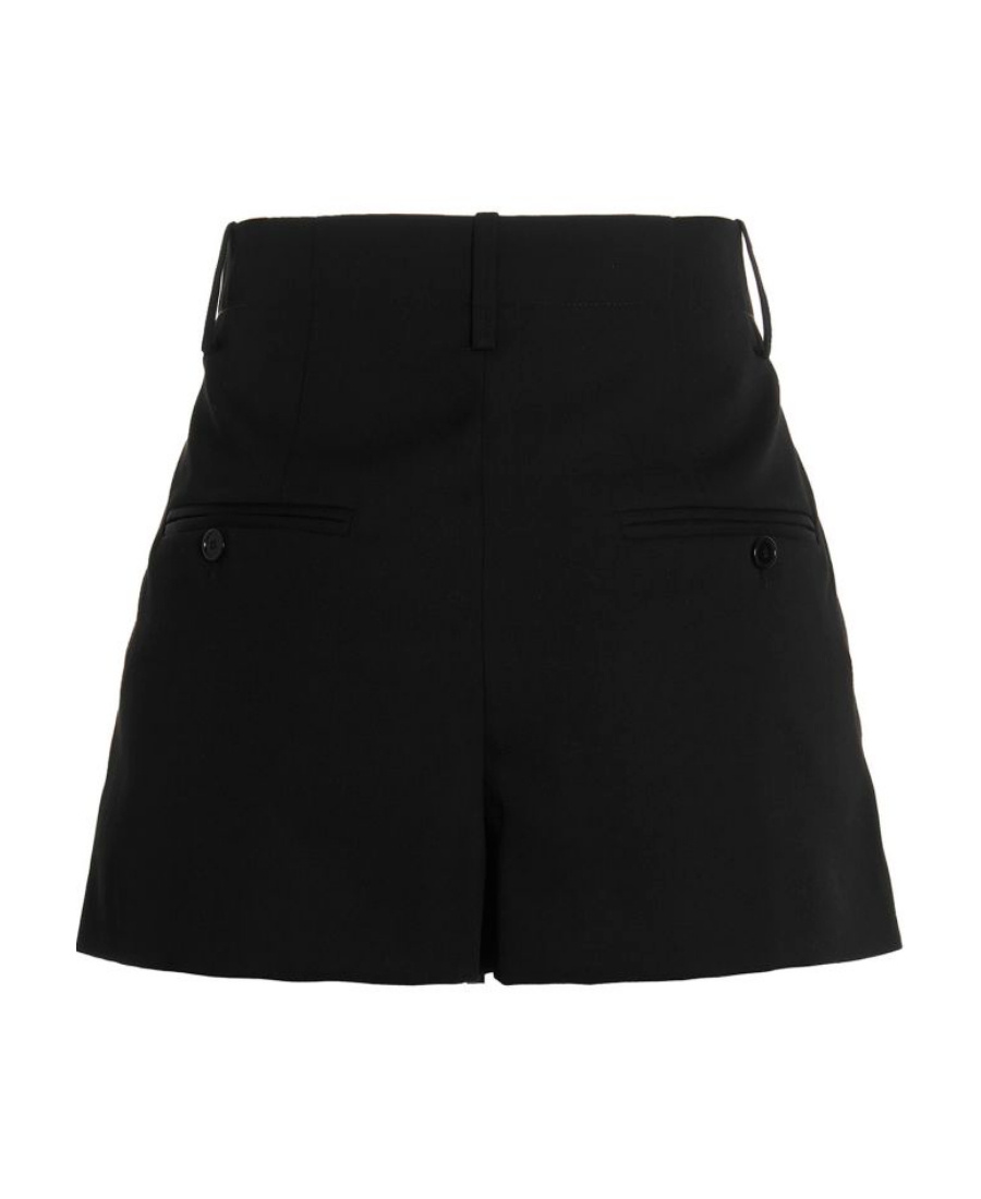Isabel Marant Locea Wool Twill Shorts In Black