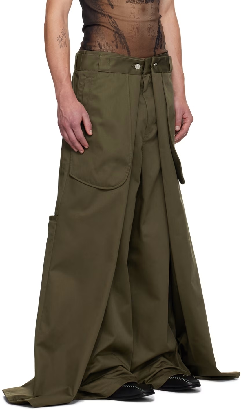 Jean Paul Gaultier Low-rise Casual Pants In Green