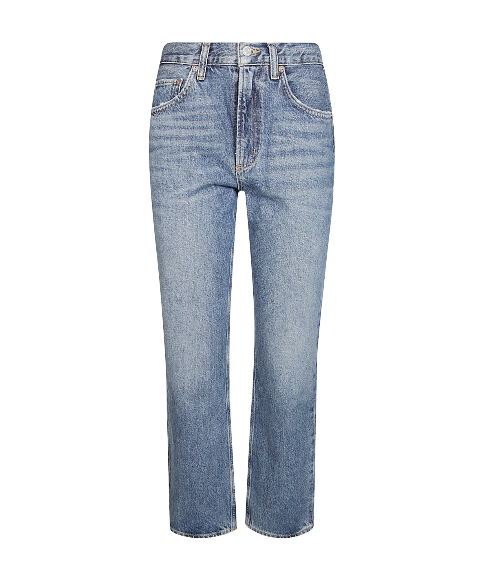 Agolde Belt-loop Jeans In Blue