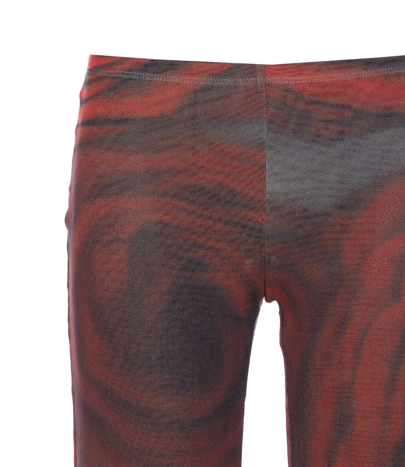 Jean Paul Gaultier Floral Mesh Flared Trousers Stretch In Gray