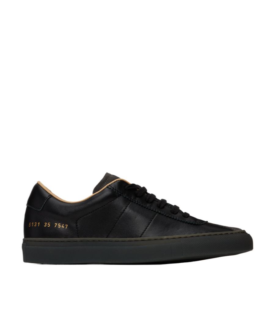 Common Projects Front Strapped Low-top Casual Shoes In Black