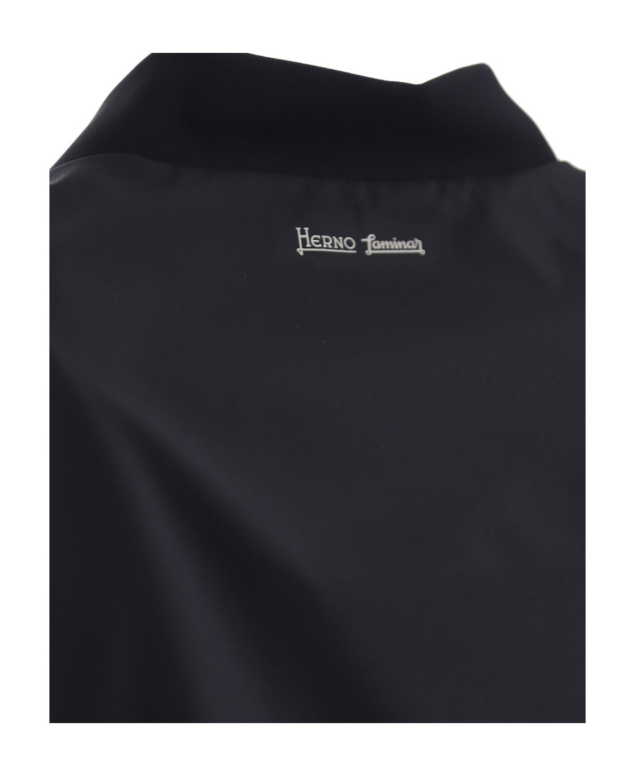 Herno Zip-pocket Bomber Jacket In Black