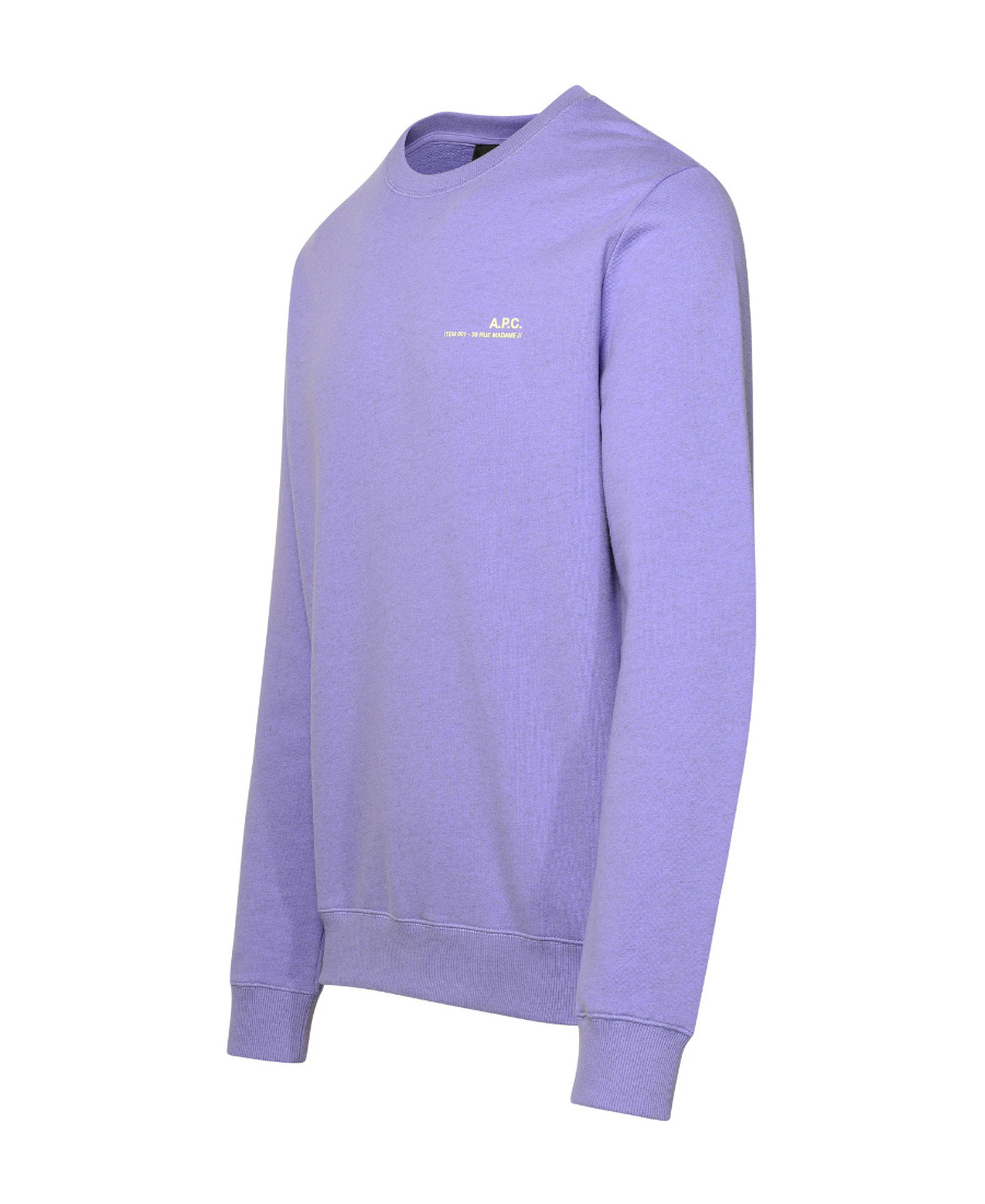Apc A.p.c. Lilac Cotton Sweatshirt In Blue
