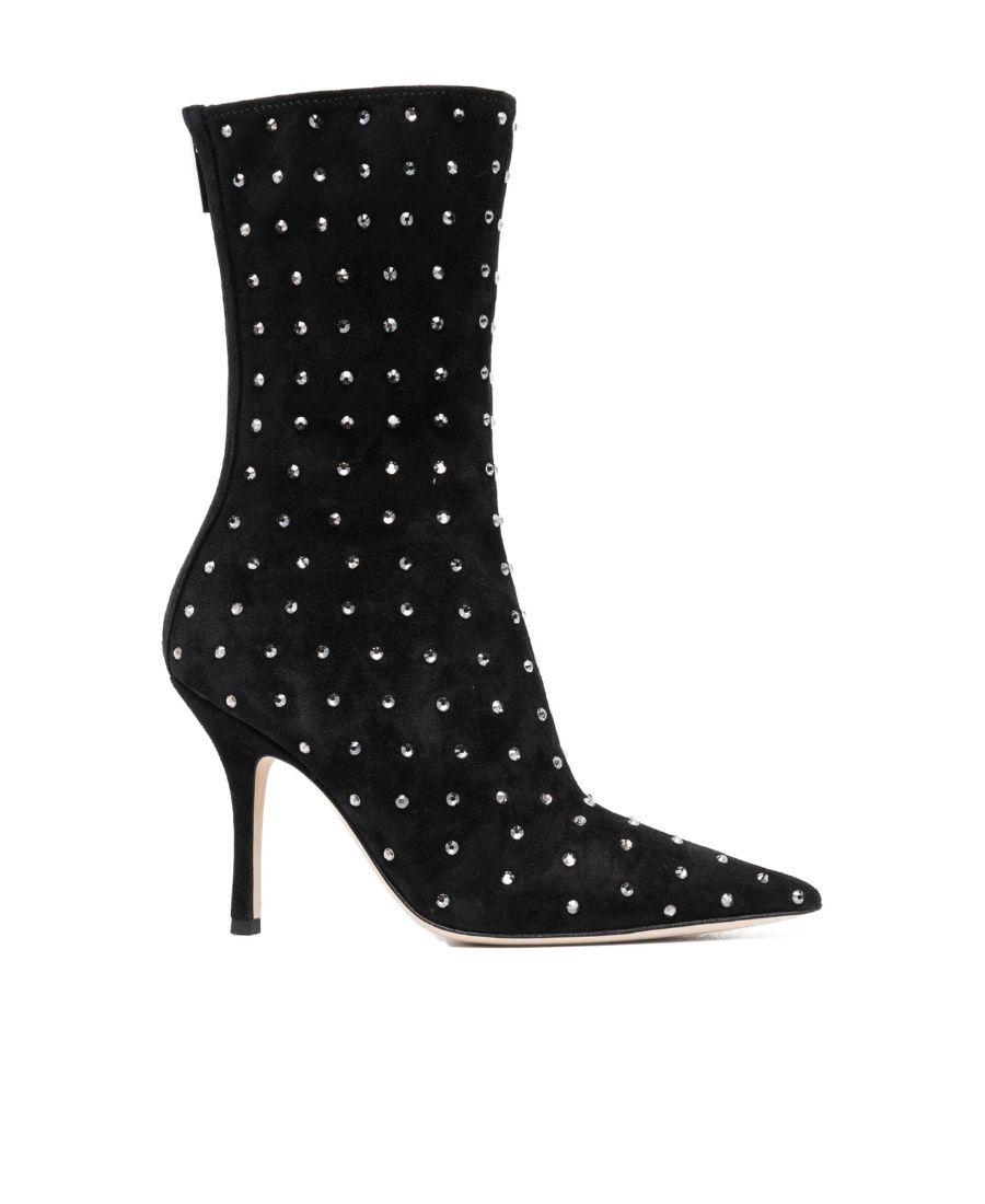 Paris Texas Ladies Black Diamond Holly Mama Ankle Boots In Black