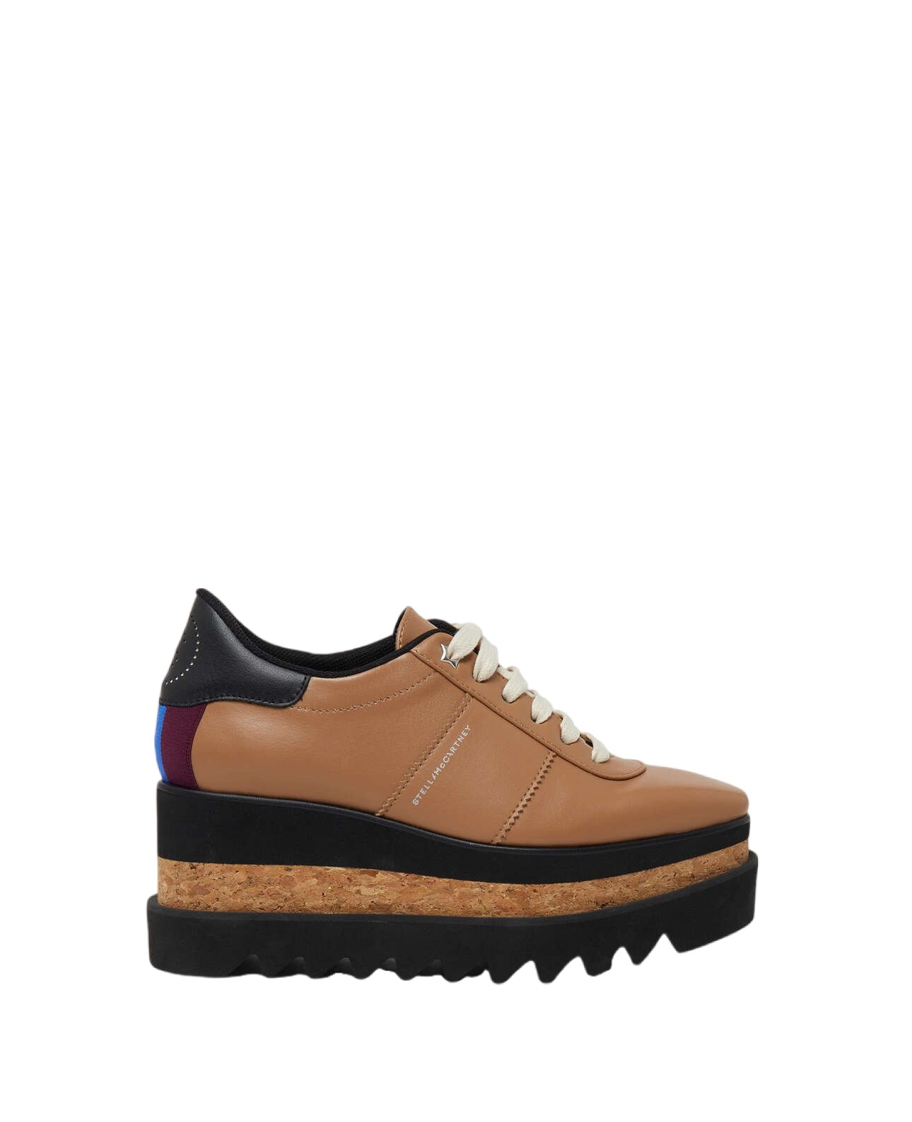 Stella Mccartney Wedge Platform Sneakers Heel Detail In Brown