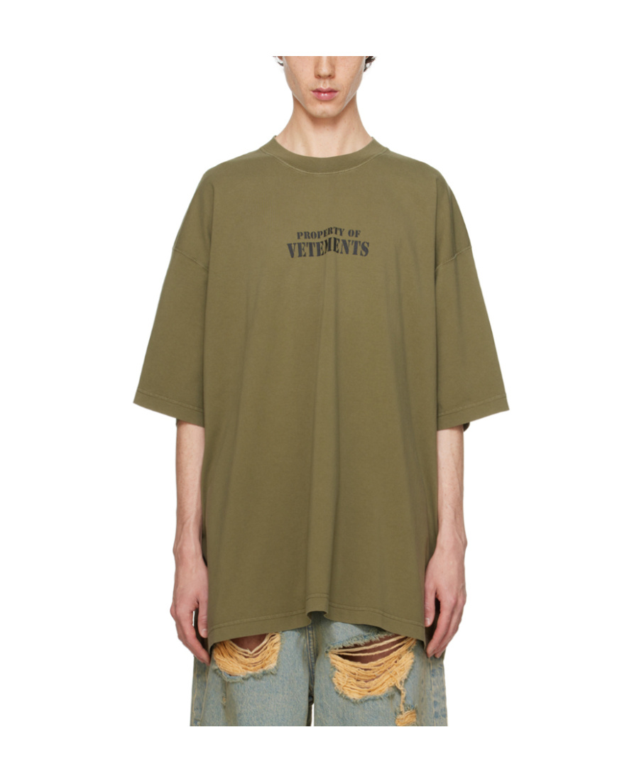 Vetements Property Of Cotton T-shirt In Green