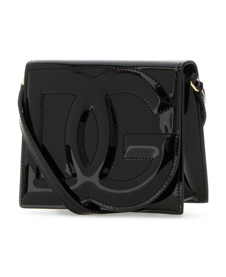 Dolce & Gabbana Dg Patent-leather Crossbody Bag In Black