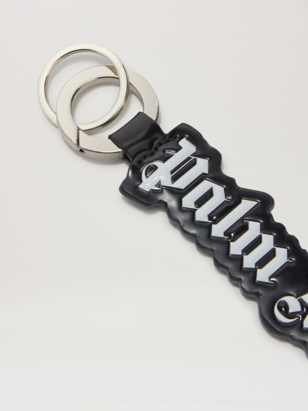 Palm Angels Classic Logo Keychain In Gray