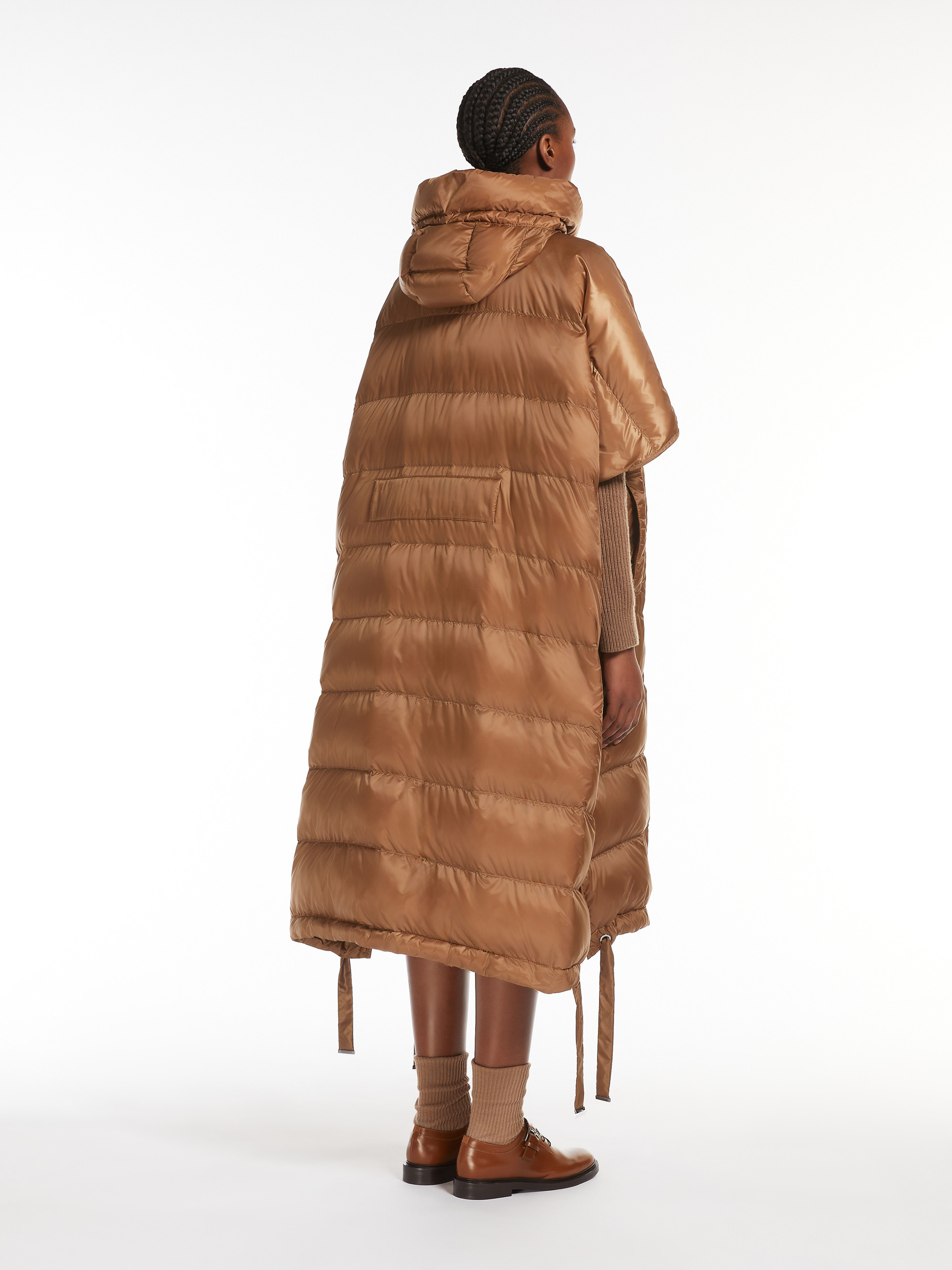 Max Mara Tarpaulin Cloak In Brown