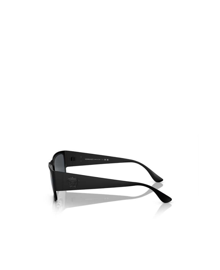 Versace Logo-plaque Rectangle-frame Sunglasses In Black