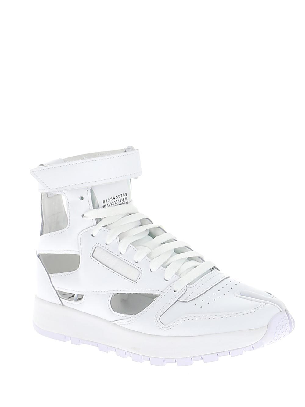 Maison Margiela Mm22 Reebok Leather Tabi Project 0 Cl Gl High Top Sneakers W In White