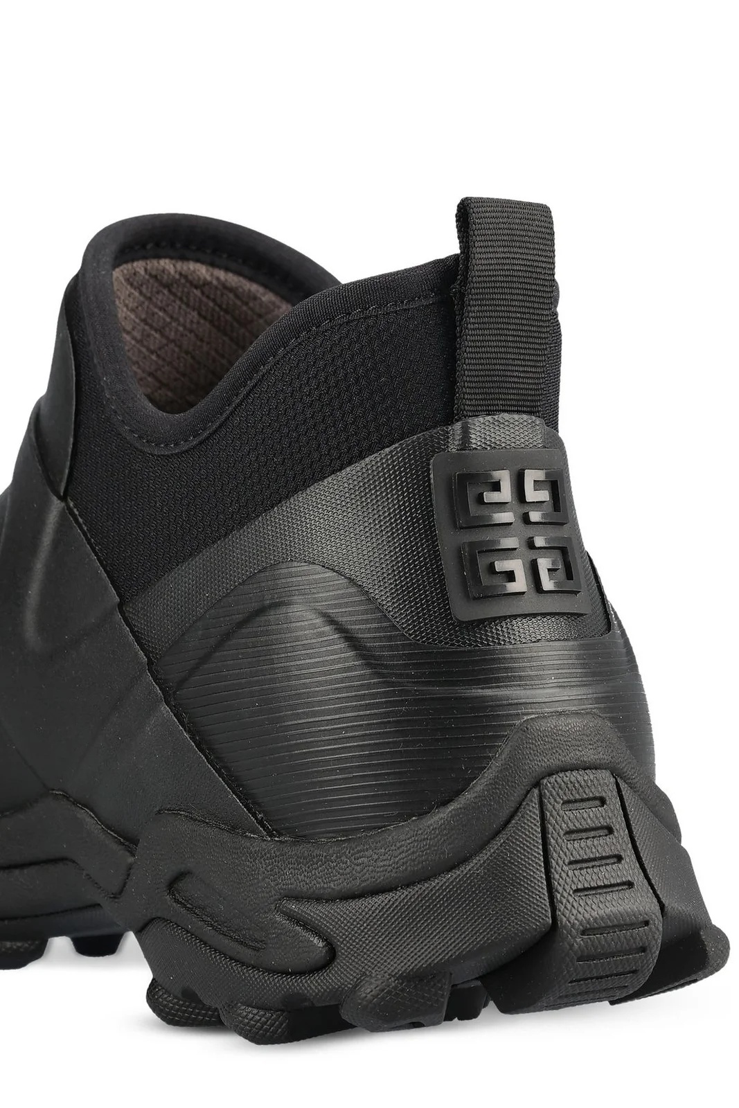 Givenchy Black Bogs Rubber Chelsea Boots In Multi