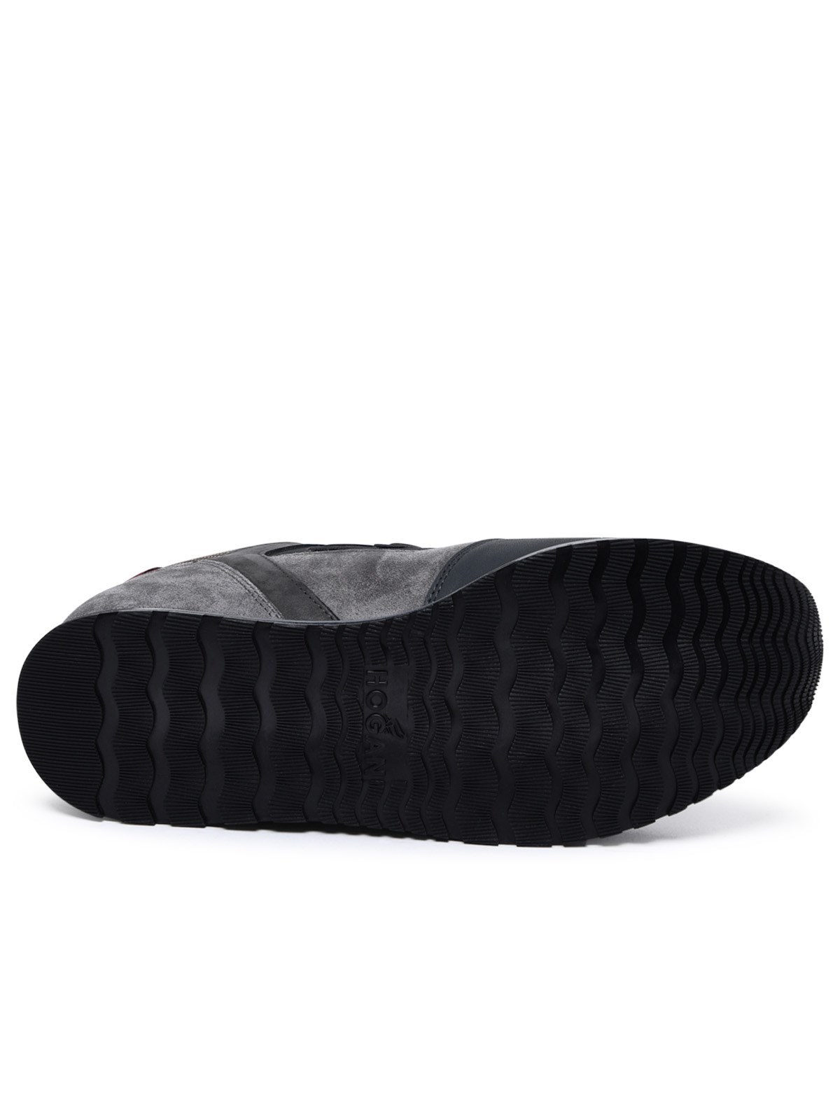 Hogan Sneaker H321 In Pelle Liscia E Suede In Black