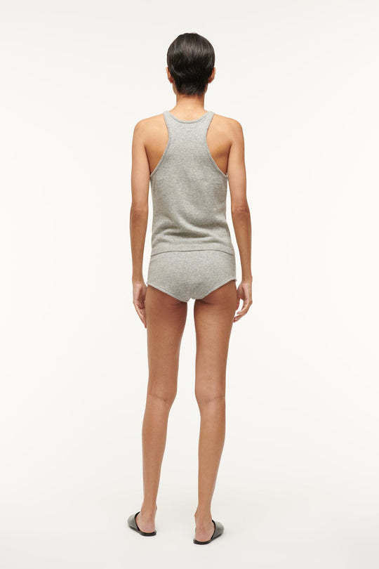 Staud Ayana Knit Tank Top In White