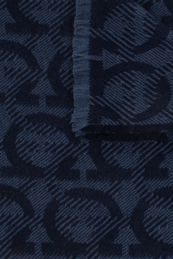 Ferragamo Logo Scarf In Black
