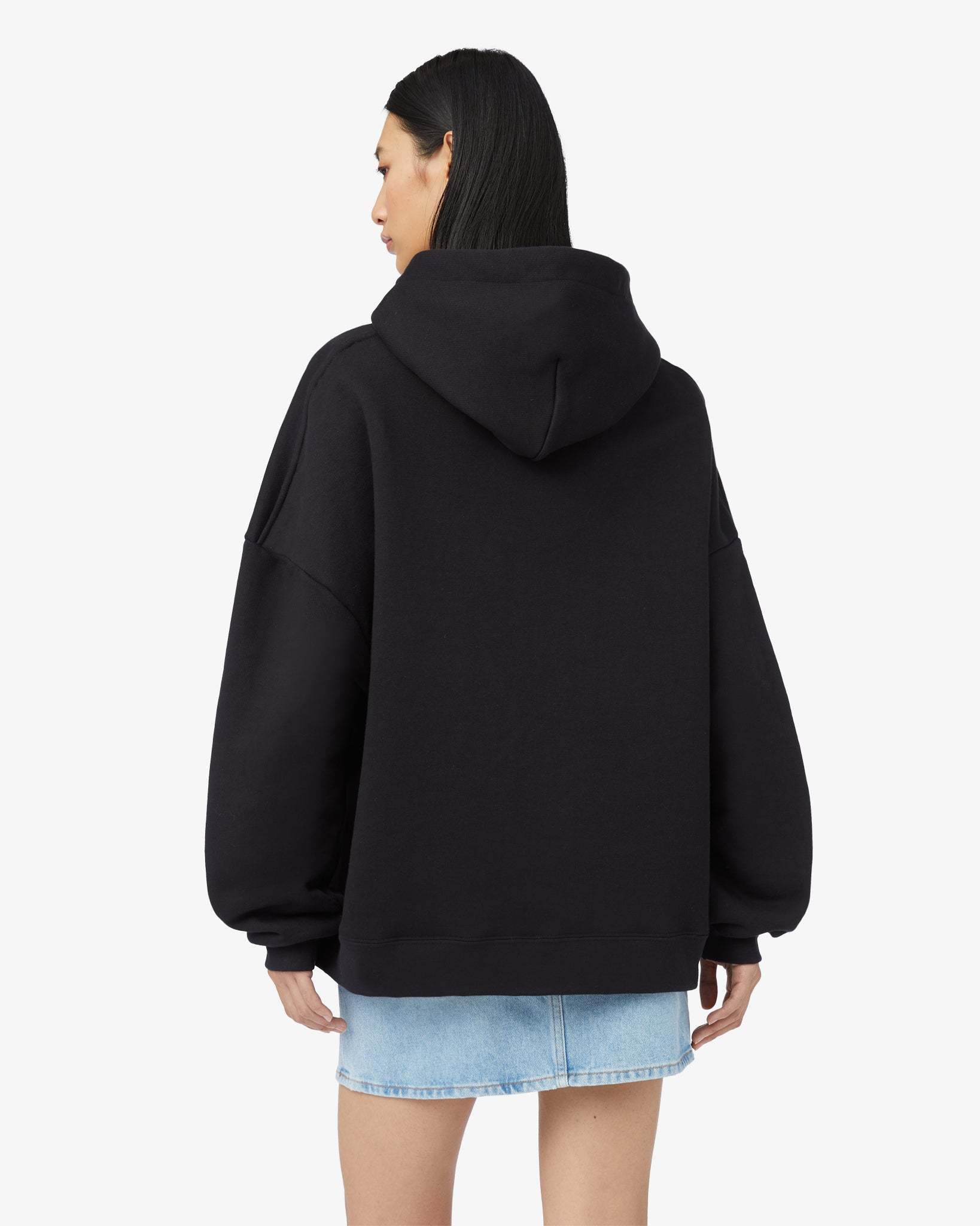 Gcds Cotton Hooded Sweatshirt Kangaroo Pocket In Black