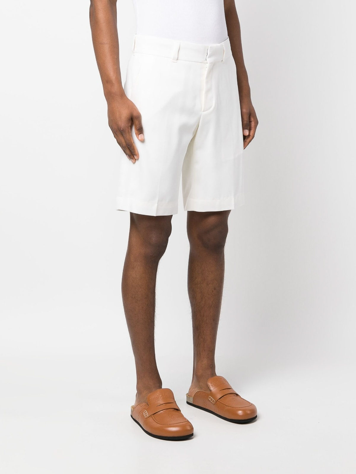Casablanca Belt Loop Shorts In White