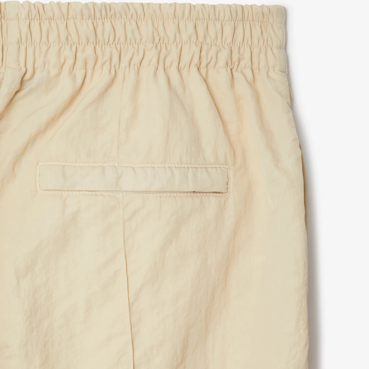 Burberry Crinkled Wide-leg Track Pants In Nude