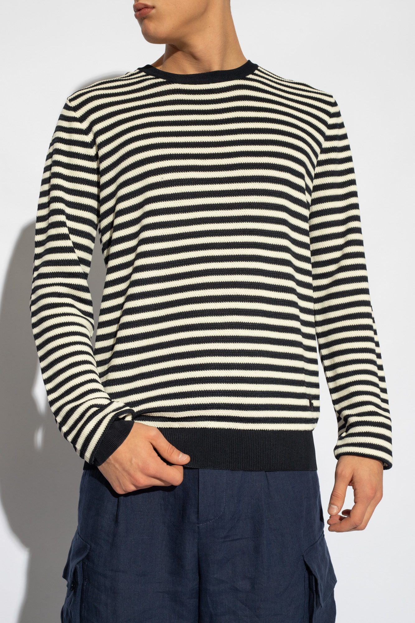 Dolce & Gabbana Jersey With Stripe Pattern In White