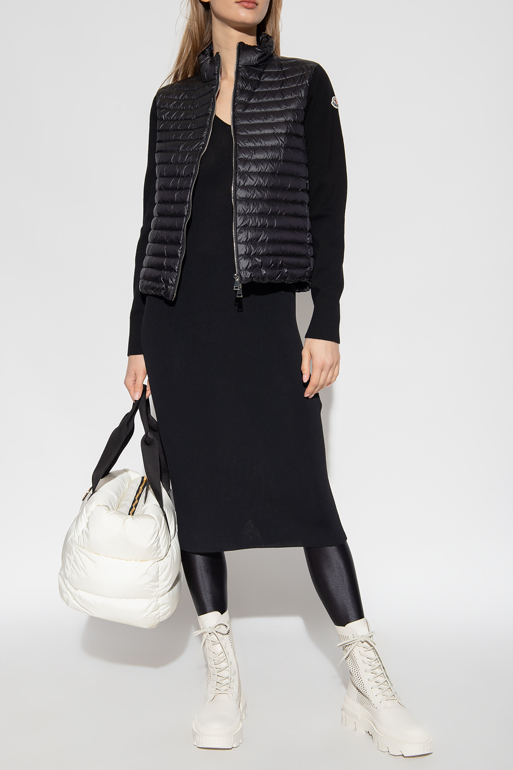 MONCLER KNITTED MIDI DRESS
