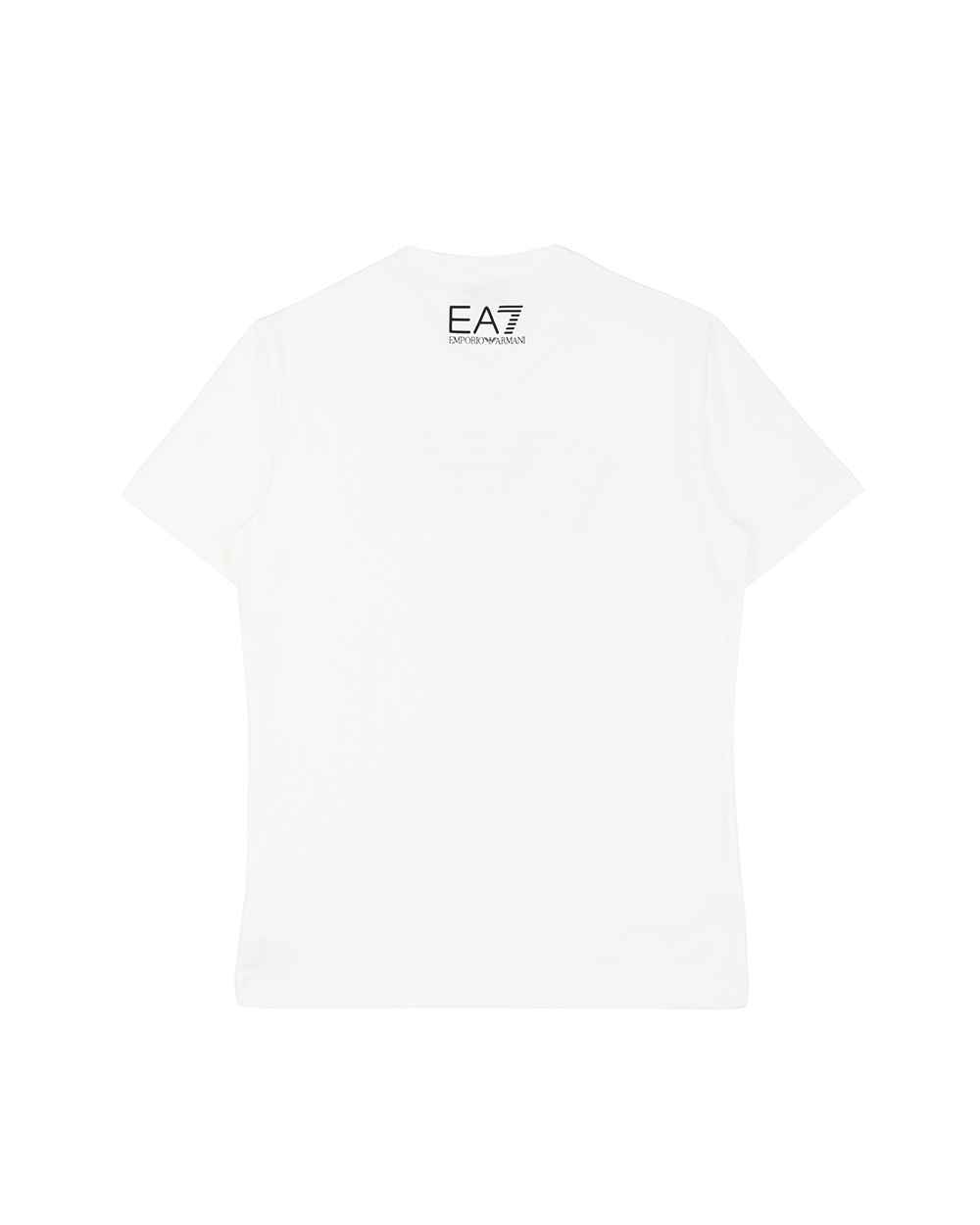 Ea7 Logo T-shirt With Round Neck In White