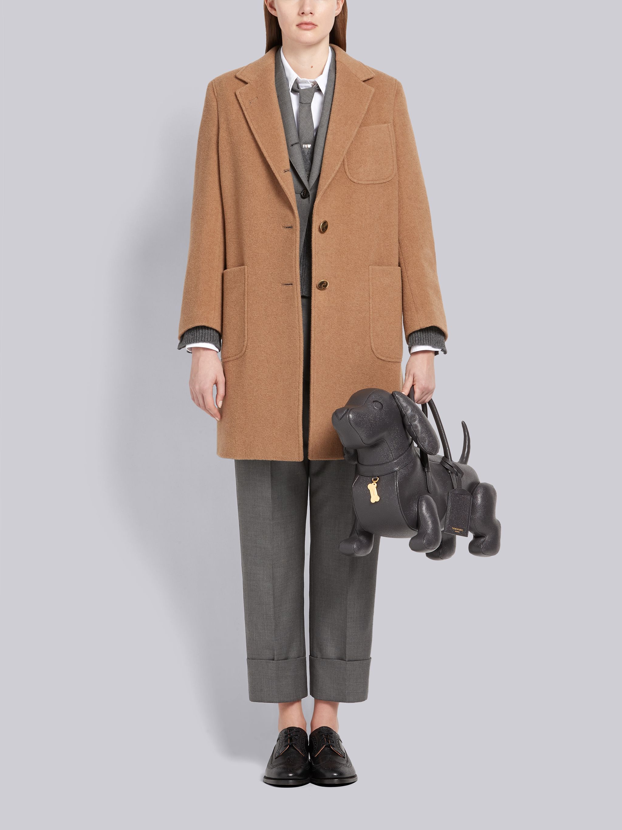 Thom Browne Super 120s Trousers In Gray