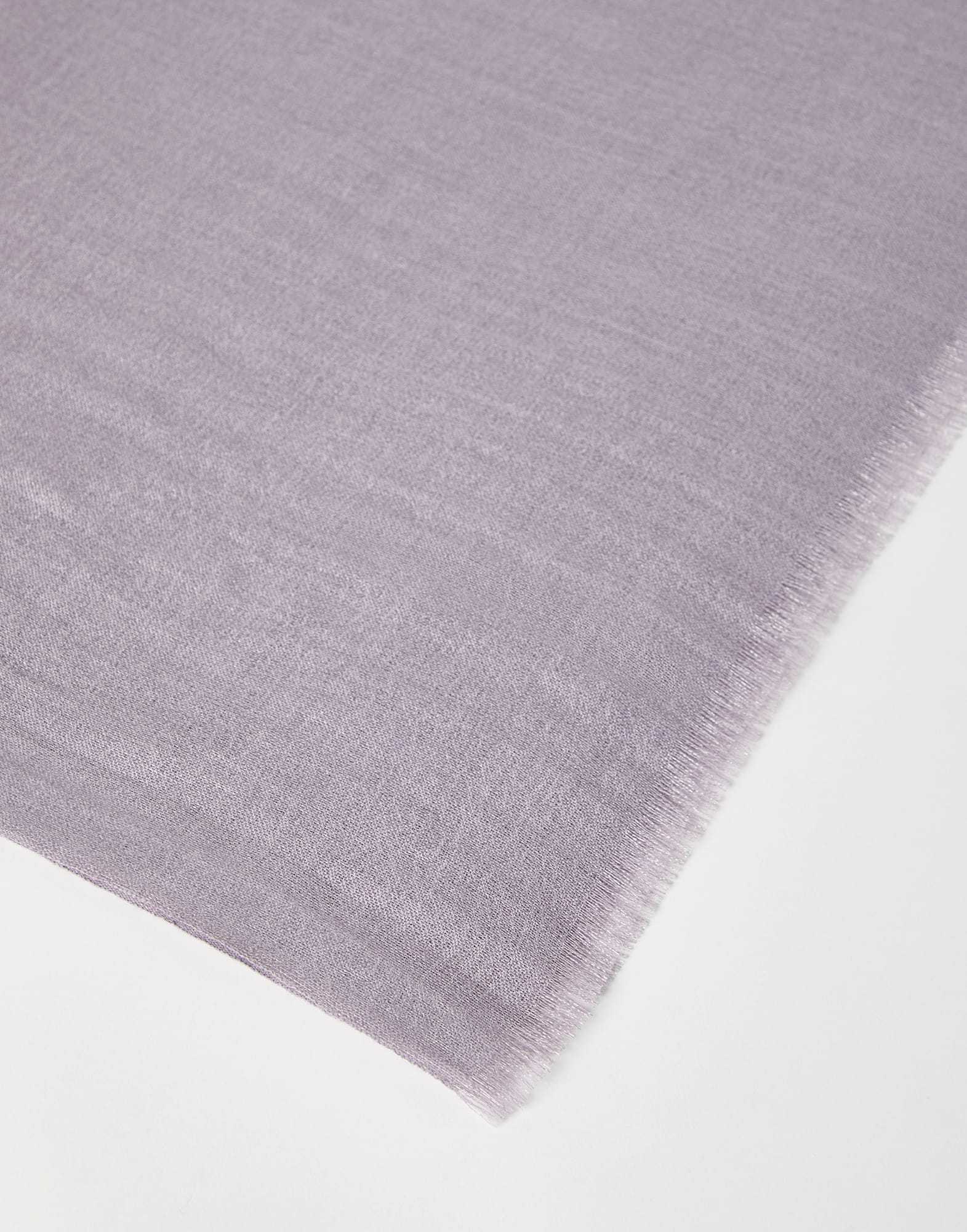 Brunello Cucinelli Translucent Fringe-edge Scarf In Gray