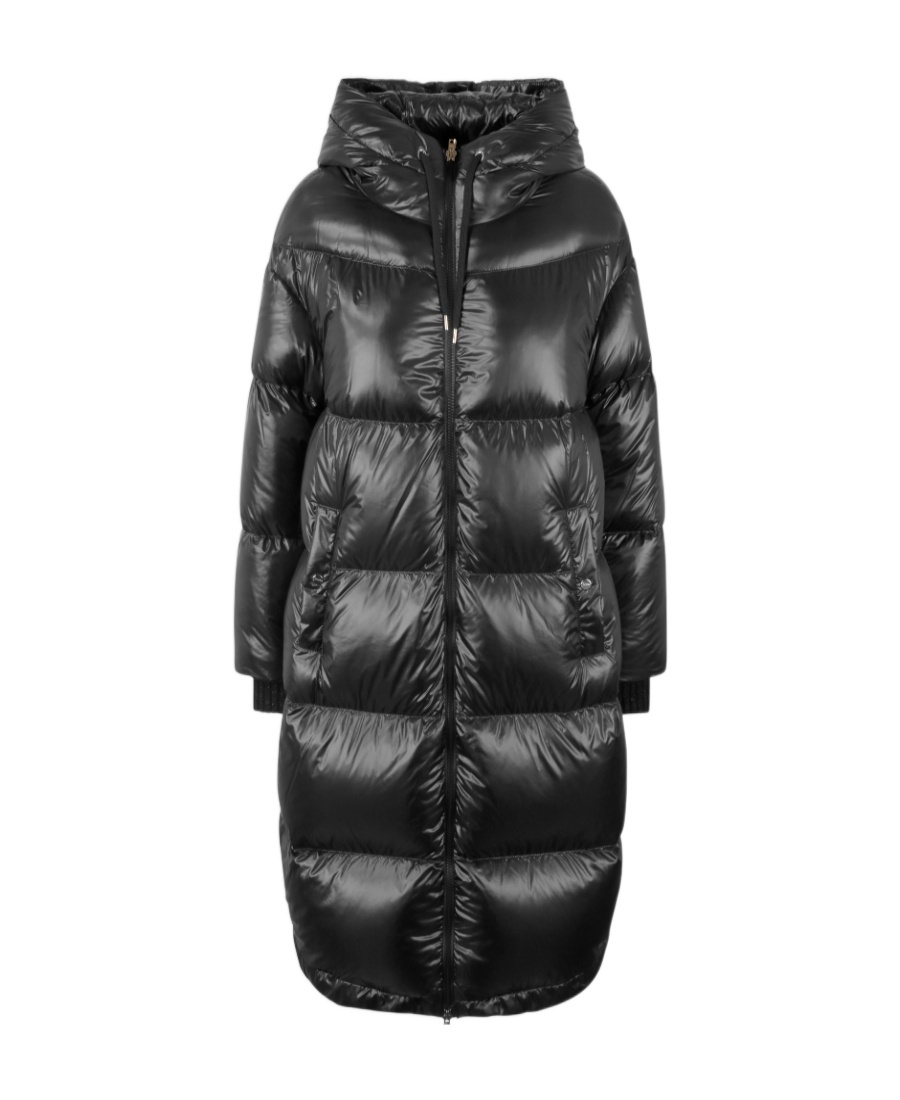 Herno Zip-up Hooded Coat In Black