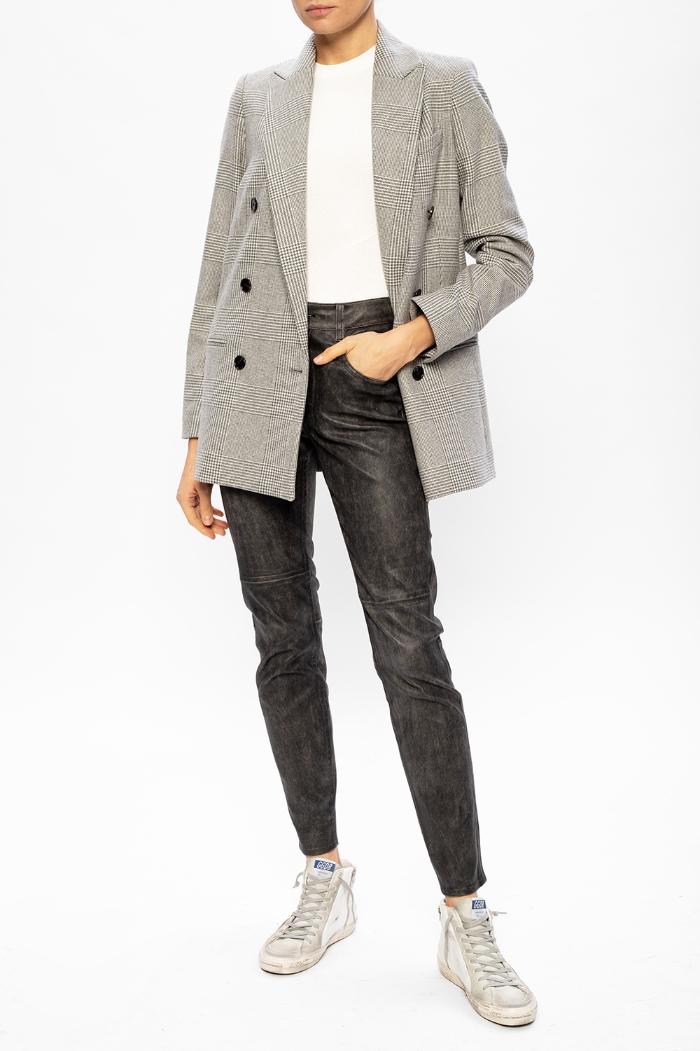 Golden Goose Slide High-top Sneakers In White