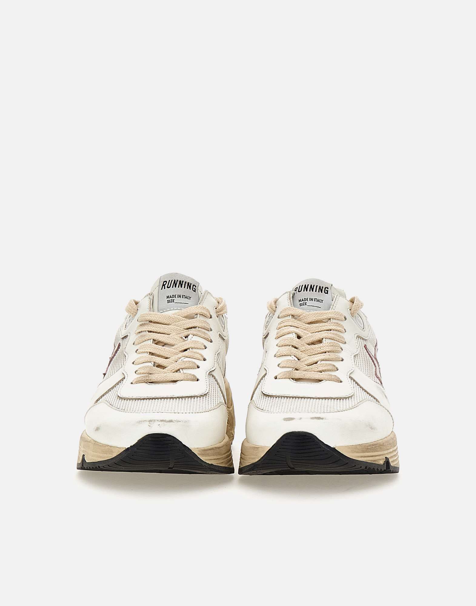 Golden Goose Running Sole Chunky Sneakers In Nude