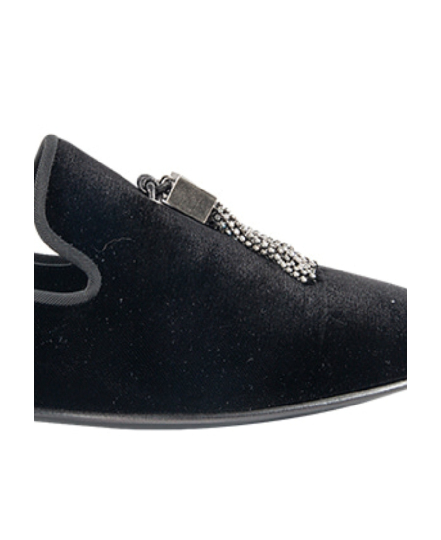 Giuseppe Zanotti Logo Round-headed Business Casual Shoes In Black