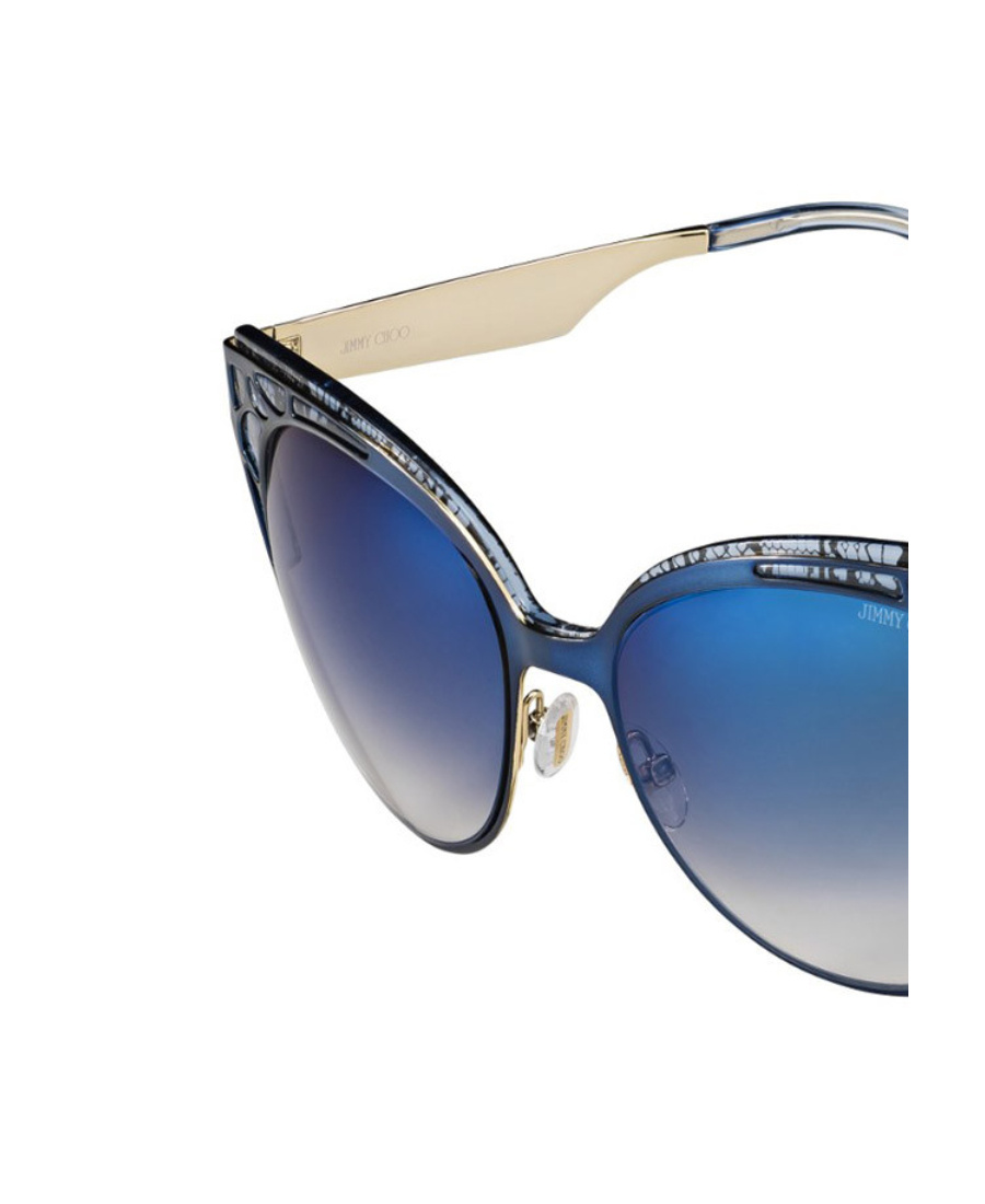Jimmy Choo Logo Sunglasses In Blue