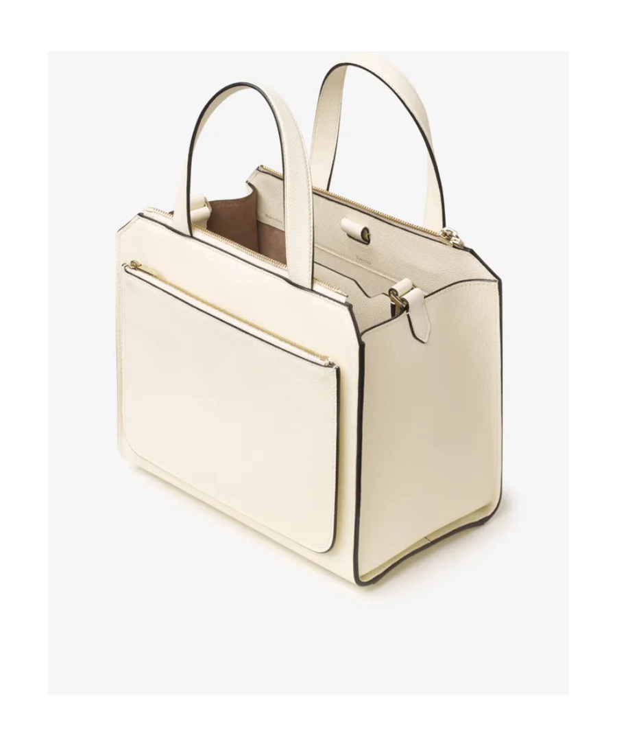 Valextra Passepartout Top-handle Tote Bag In White