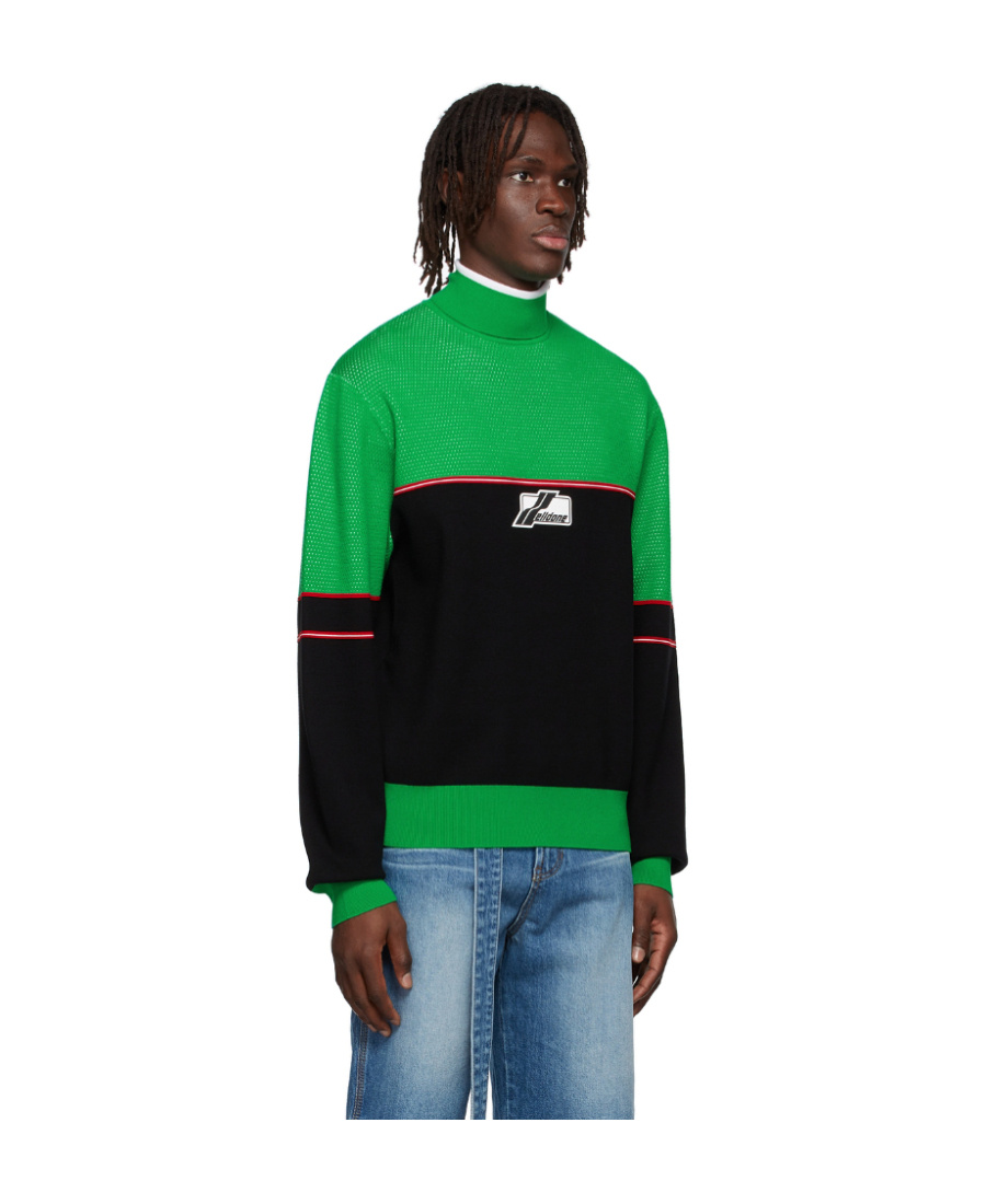We11 Done Black Viscose Turtleneck In Black