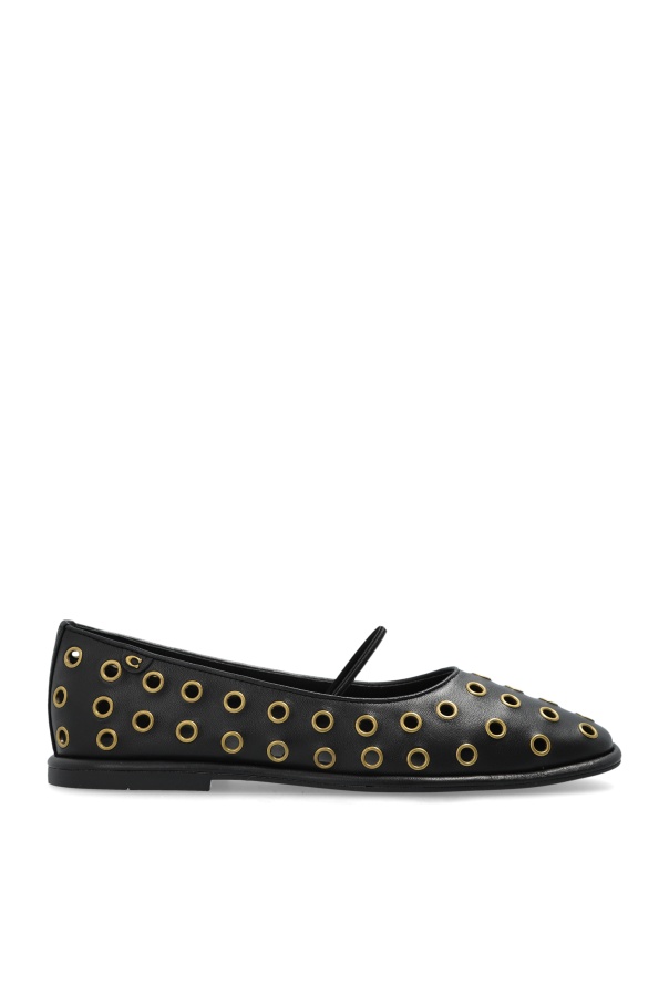 COACH EYELET-DETAILING BALLERINA SHOES