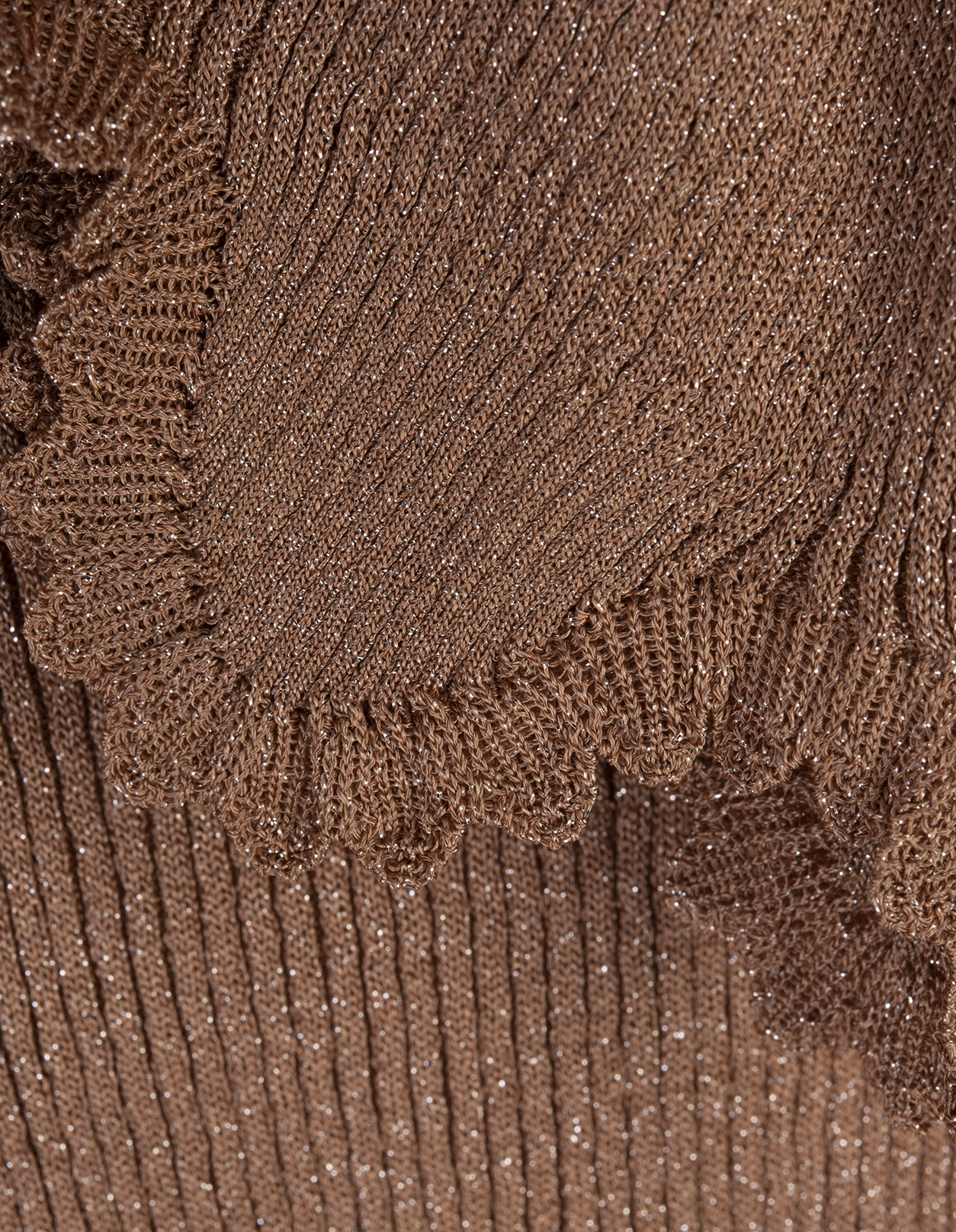 Chloé Ribbed-knit Mini Dress In Brown