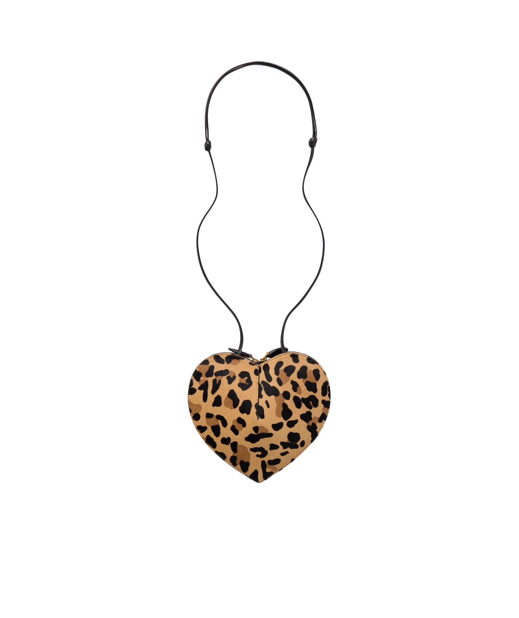 Alaïa Le Coeur Leopard-print Leather-trimmed Calf Hair Shoulder Bag In Multicolor