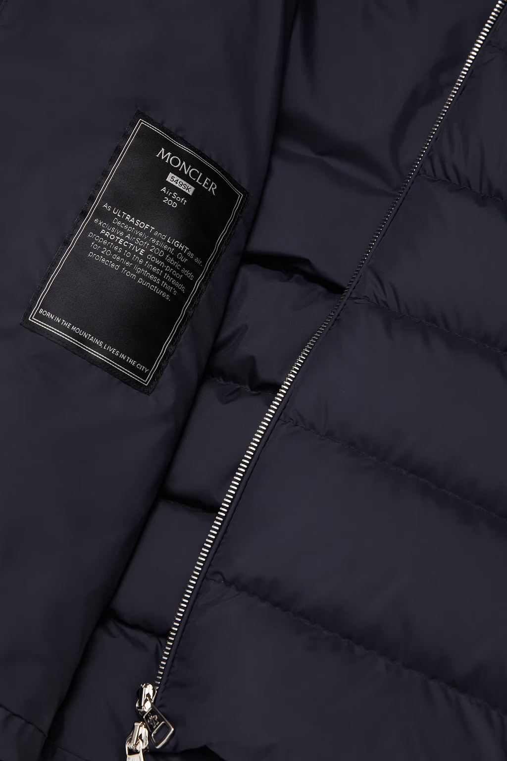 Moncler Men Arneb Down Jacket With Ton-sur-ton Logo Patch In Blue
