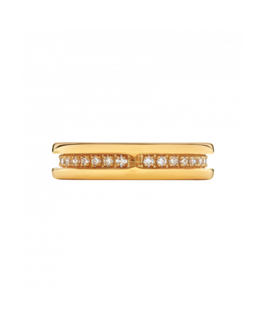 Bvlgari Yellow Gold And Diamond B. Zero1 Rock One-band Ring In Yellow