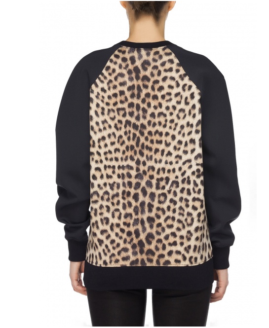 Just Cavalli Round-necked Sweater In Black