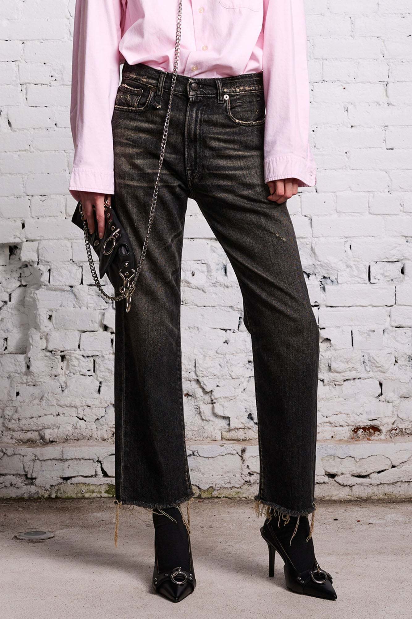 R13 Multi-pocket Jeans In Black