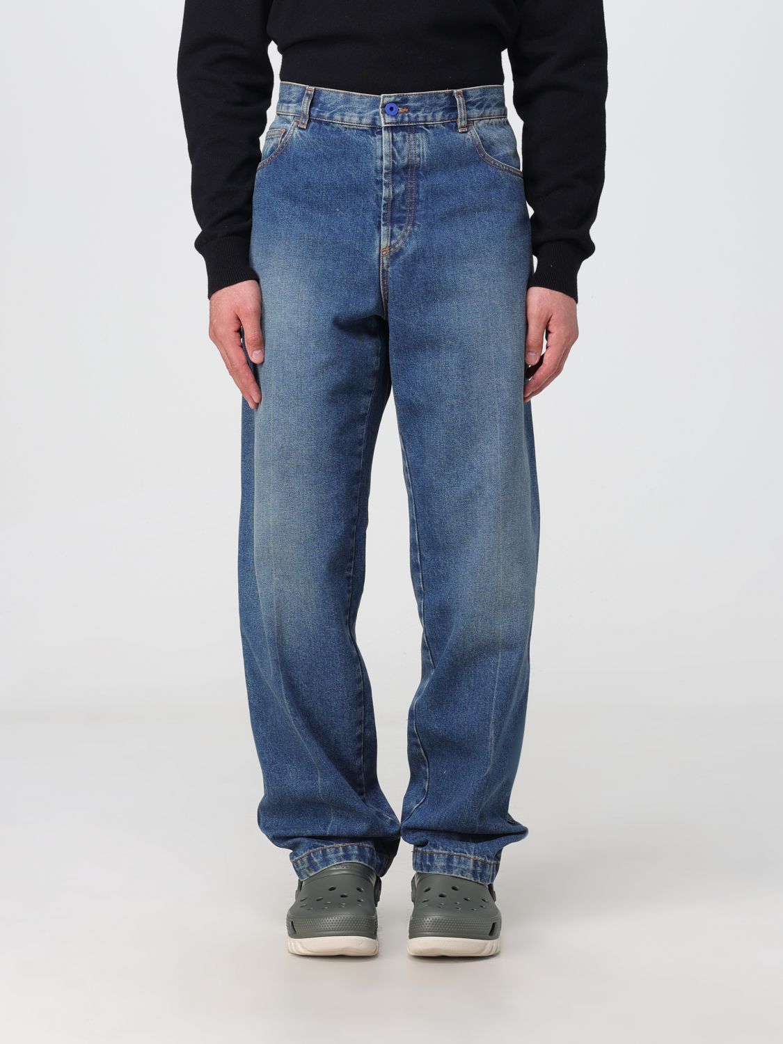 Marcelo Burlon County Of Milan Dark-wash Straight-leg Jeans In Blue